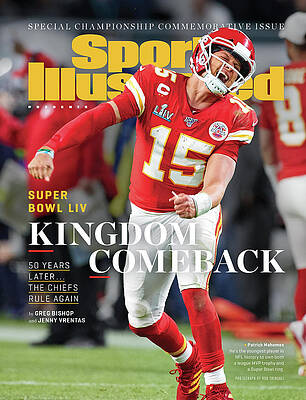 Patrick Mahomes Celebrates Victory Photograph
