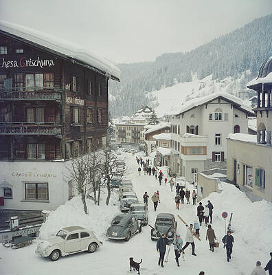 Chesa Grischuna Winter Scene Wall Art