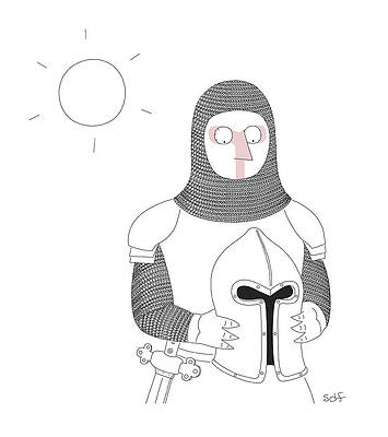 Knight in the Sunshine Drawing