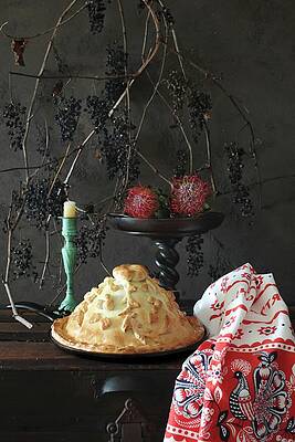 Kurnik Chicken Pie With Mushrooms, Kasha And Eggs, Russia Print