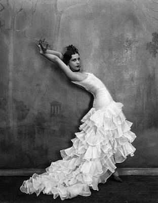 Elegant Flamenco Dancer in Ruffled Dress Wall Art