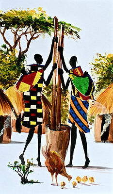 Wall Art featuring the painting L-264 by Albert Lizah