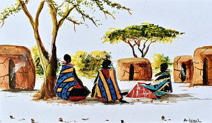 Wall Art featuring the painting L-282 by Albert Lizah