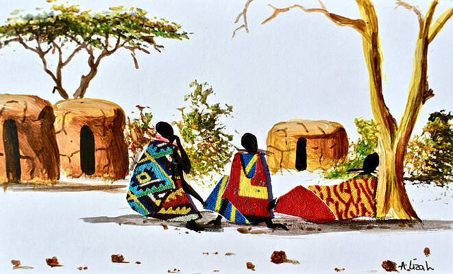 Wall Art featuring the painting L-284 by Albert Lizah