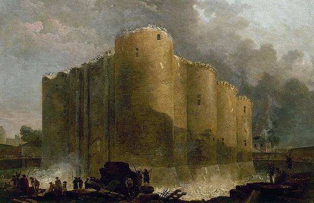 Hubert Robert Painting - La Bastille, Dans Les Premiers Jours De Sa Dmolition by Hubert Robert