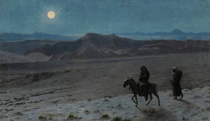 Jean Leon Gerome Painting - La Fuite En Egypte by Jean-leon Gerome