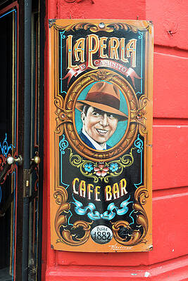 Empty Wall Art featuring the digital art La Perla Coffee Shop, Argentina by Jordan Banks