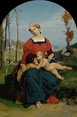 Jean Leon Gerome Painting - La Vierge, Lenfant Jesus Et Saint Jean by Jean-Leon Gerome
