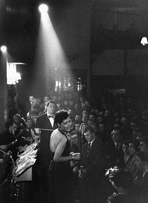Jazz Singer Performing at Nightclub Wall Art