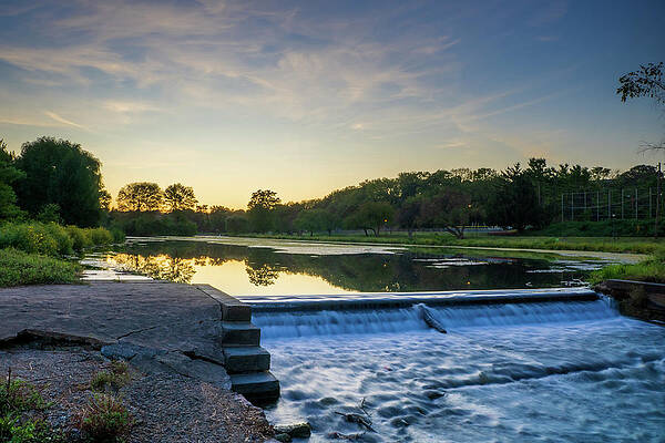 Sunrise Wall Art featuring the photograph Lake Muhlenberg Dam by Jason Fink