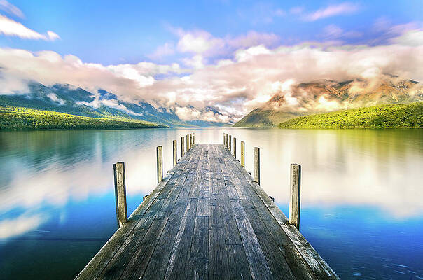 Mountain Wall Art featuring the photograph Lake Rotoroa by Monamifoto