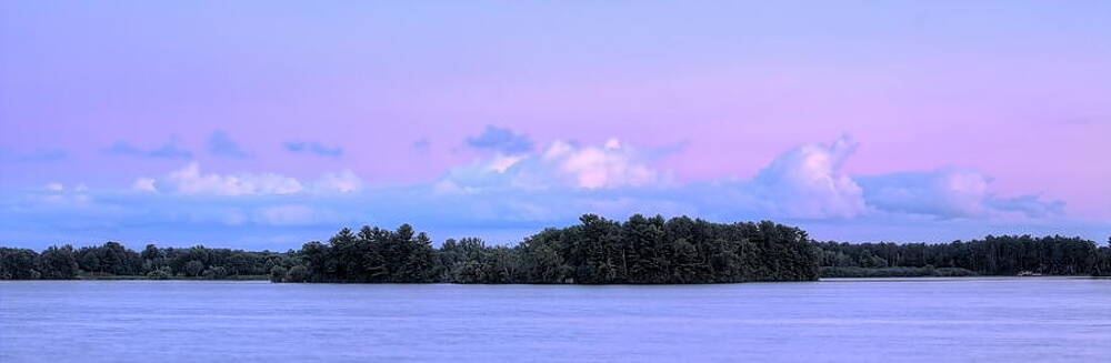 Wall Art featuring the photograph Lake Wausau July Evening Panorama by Dale Kauzlaric