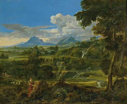 Jean Francois Millet Painting - Landscape With Shepherds by Jean-francois Millet