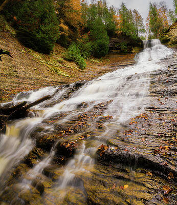 Fall Wall Art featuring the photograph Laughing Whitefish Falls by Owen Weber