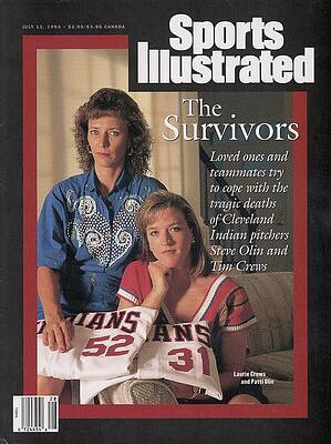 Cleveland Indians Wall Art featuring the photograph Laurie Crews And Patti Olin, Widows Of Boating Accident Sports Illustrated Cover by Sports Illustrated