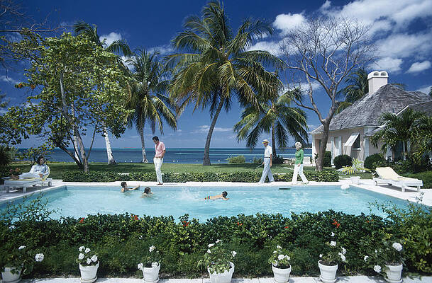Tropical Poolside Retreat Wall Art