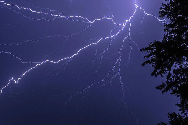 Light Wall Art featuring the photograph Lightning by Jason Fink