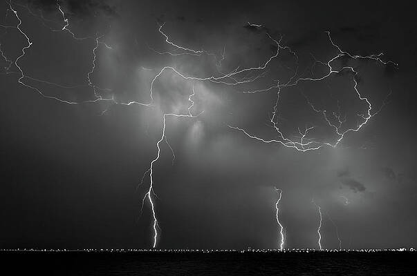 Landscape Photograph - Lightning Strikes by Joe Leone