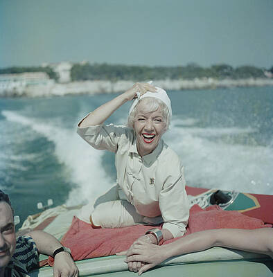 Marilyn Monroe Enjoying a Boat Ride Wall Art