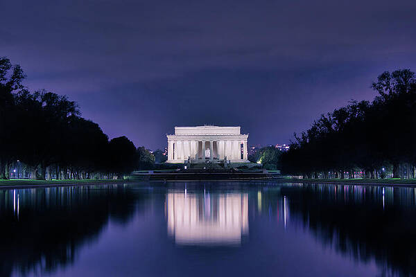 Sunset Photograph - Lincoln's Reflection by American Landscapes