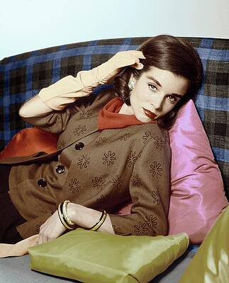 Brunette Wall Art featuring the photograph Lisa Bigelow In B.h. Wragge by Horst P. Horst