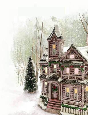 Wall Art featuring the digital art Little Christmas by Gina Harrison