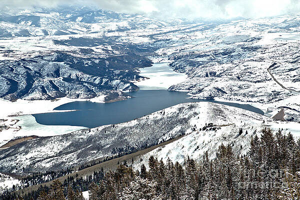 Mountain Wall Art featuring the photograph Looking Over The Jordanelle Reservoir by Adam Jewell