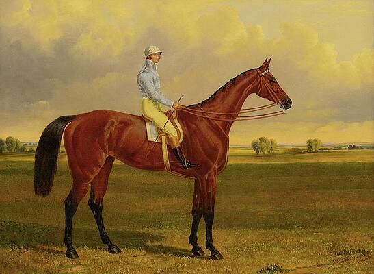 Jockey and Horse in the Countryside Wall Art