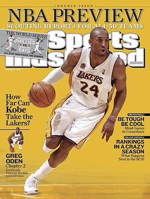 Kobe Bryant on Sports Magazine Cover Wall Art