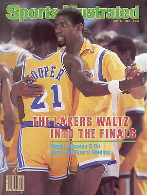 Magic Johnson Celebrates NBA Finals Win Wall Art