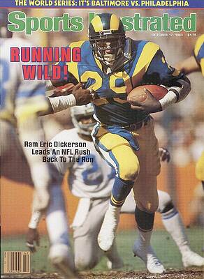Eric Dickerson Running Wild Wall Art
