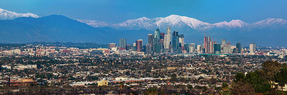 Los Angeles Wall Art featuring the photograph Los Angeles Snow Capped Mountains by Kelley King