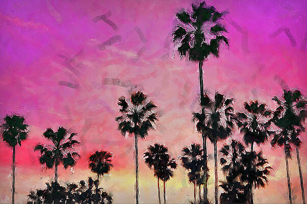 Summer Painting - Los Angeles, Venice Beach - 05 by AM FineArtPrints