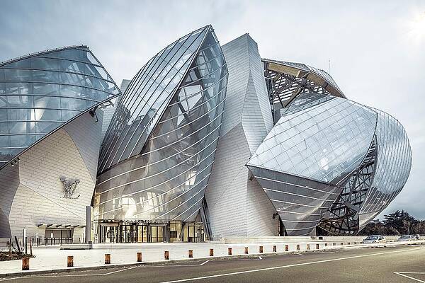 Destination Wall Art featuring the digital art Louis Vuitton Foundation In Paris by Antonino Bartuccio