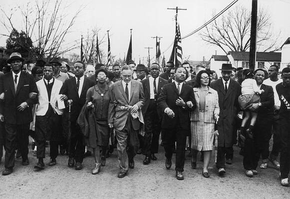 Martin Luther King Jr. Leads March Wall Art