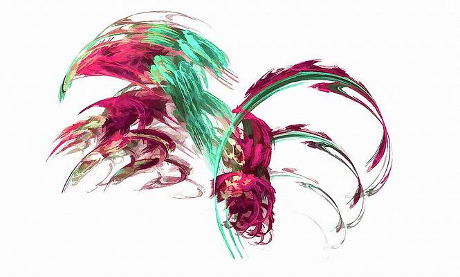 Wall Art featuring the digital art Magic Fountain Green by Don Northup