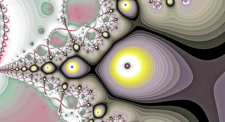 Geometric Wall Art featuring the digital art Magic Synchro Art Grey by Don Northup