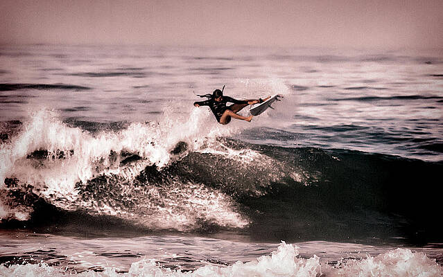 Wall Art featuring the photograph Malia Manuel Surfer Girl by Waterdancer