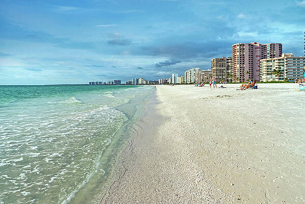 North America Wall Art featuring the digital art Marco Island Beach In Florida by Laura Zeid