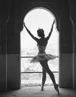 Ballerina in Archway Silhouette Wall Art