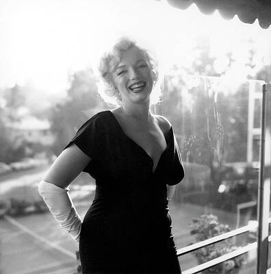 Marilyn Monroe in Black Dress Wall Art