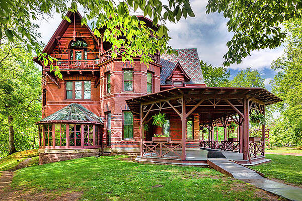 North America Wall Art featuring the digital art Mark Twain House & Museum by Lumiere
