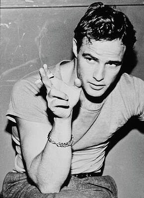 Marlon Brando Smoking Portrait Wall Art