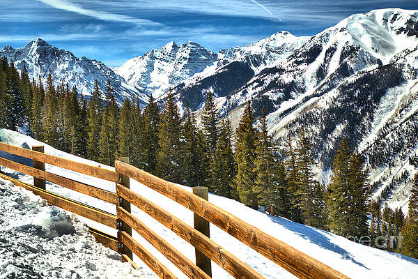 Wilderness Wall Art featuring the photograph Maroon Bells Over The Snow Fence by Adam Jewell