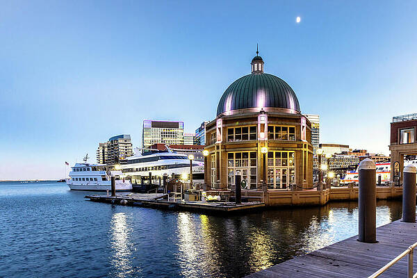 Boston Digital Art - Massachusetts, Boston, A Twilight View by Claudia Uripos