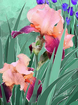 Blossom Digital Art - May Garden by Gina Harrison