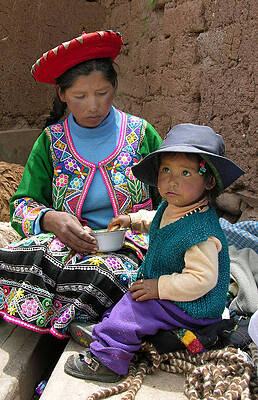 Peru Photograph - Mealtime by Randall Dill