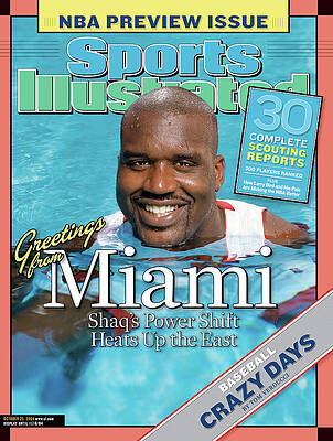 Shaquille O'Neal in Miami Pool Photograph