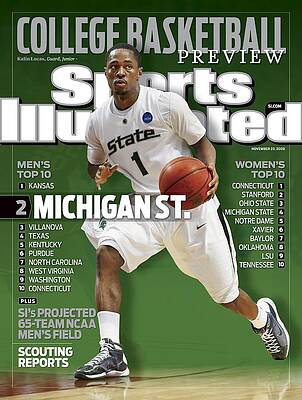 University Of Southern California Photograph - Michigan State University Kalin Lucas, 2009 Ncaa Midwest Sports Illustrated Cover by Sports Illustrated