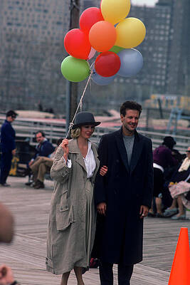 Couple with Colorful Balloons Wall Art